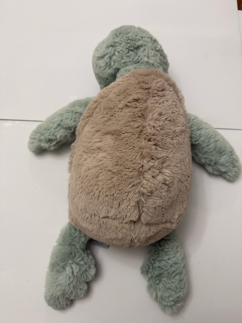 Jellycat Sage Green and Beige Plush Turtle Stuffed Animal - Picture 4 of 5